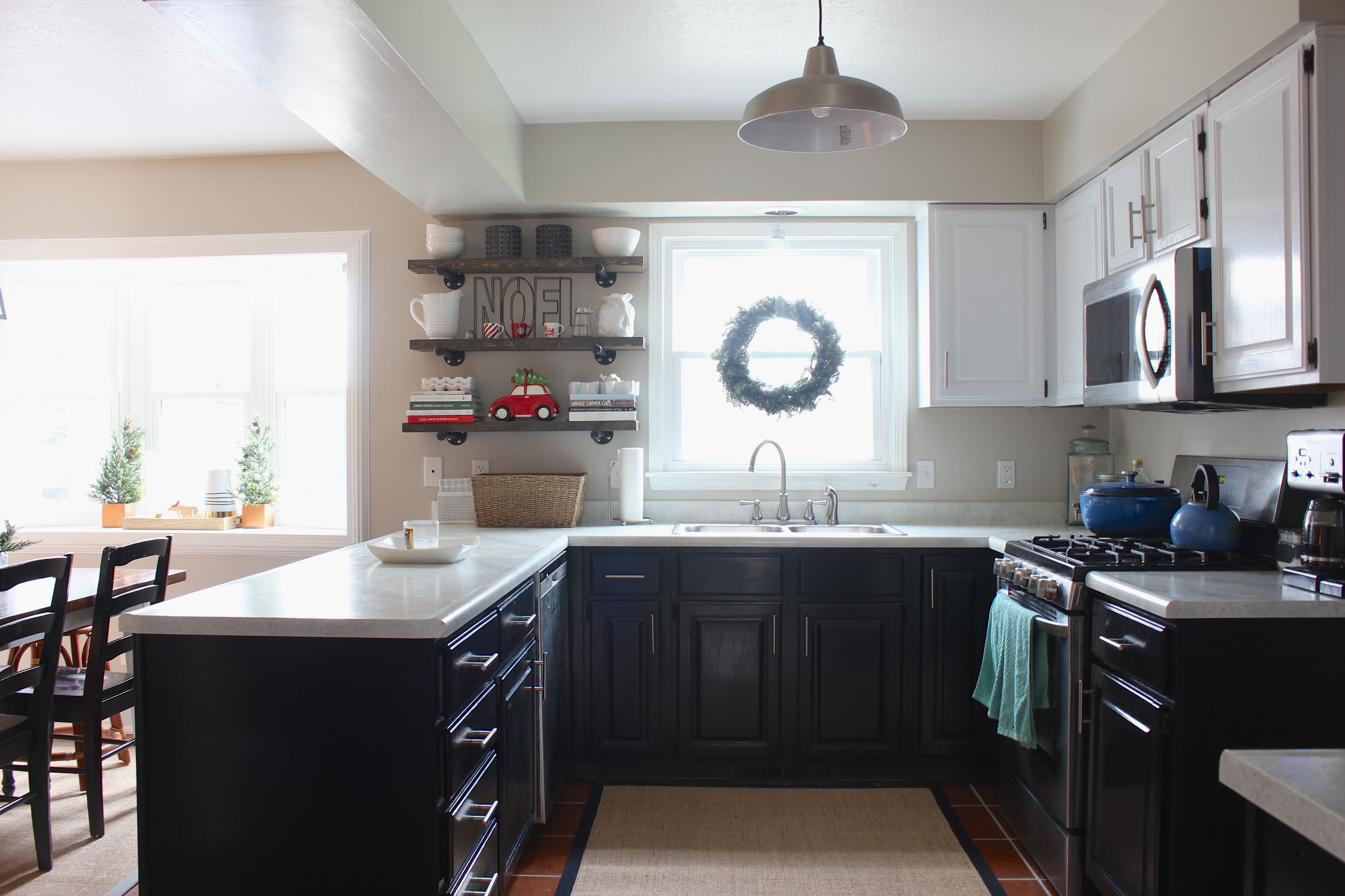 Our Kitchen Cabinets With Nuvo Cabinet Paint The Thome Home