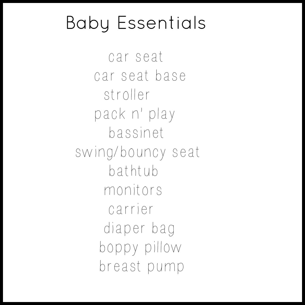 baby essentials