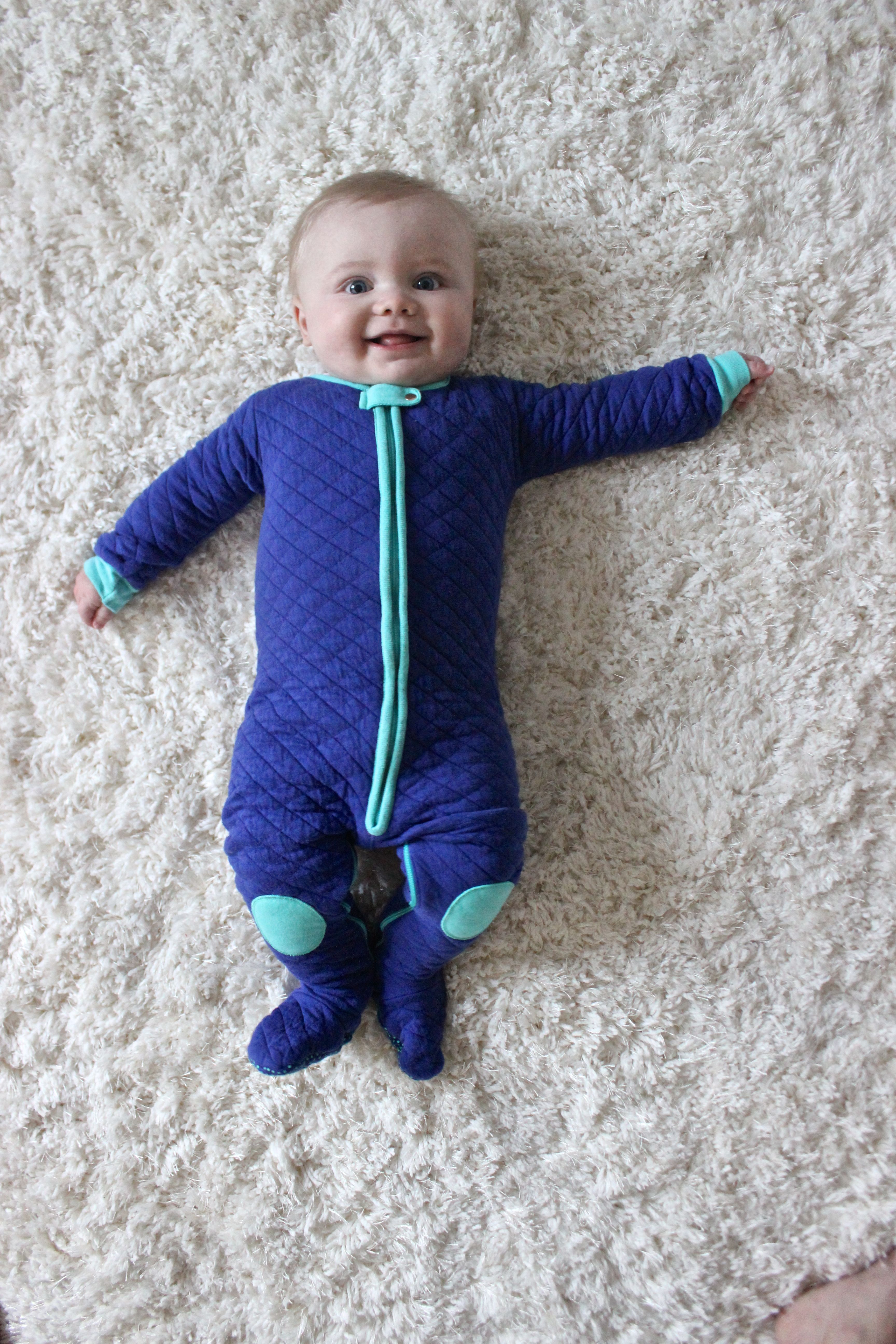 quilted baby pajamas