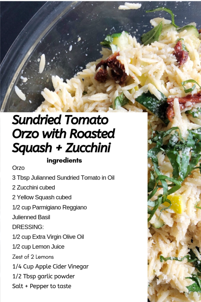 Sundried Tomato Orzo with Roasted Squash + Zuchinni (7)