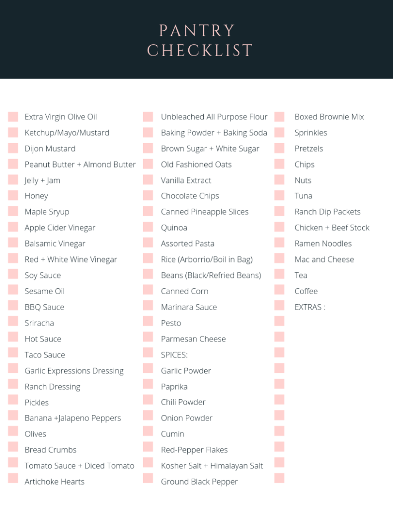 image pantry checklist