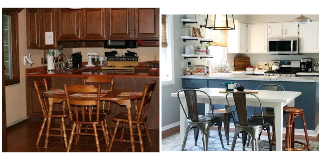 Kitchen Makeover before + after