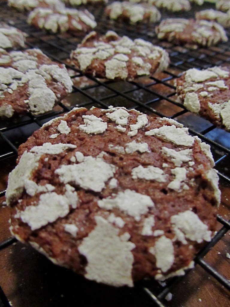 Chocolate Coffee Crackle Cookies