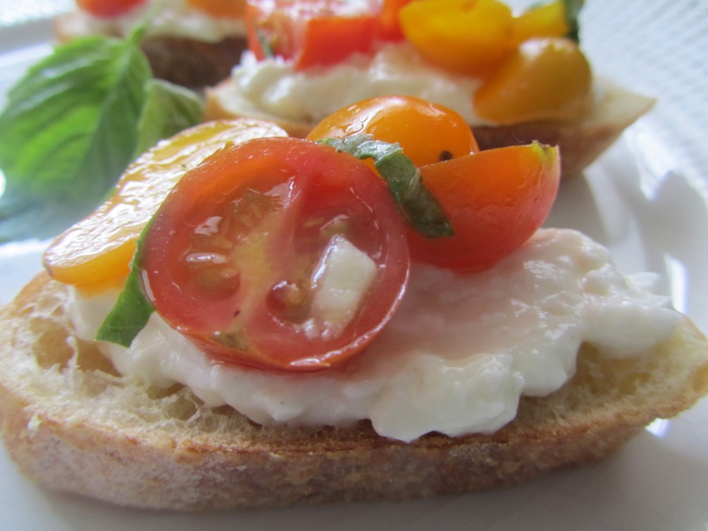Tomato Crostini with Whipped Feta