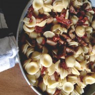 Orecchiette with Roasted Fennel + Sun Dried Tomato + Chicken Sausage