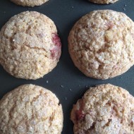 Whole Wheat Roasted Strawberry Muffins