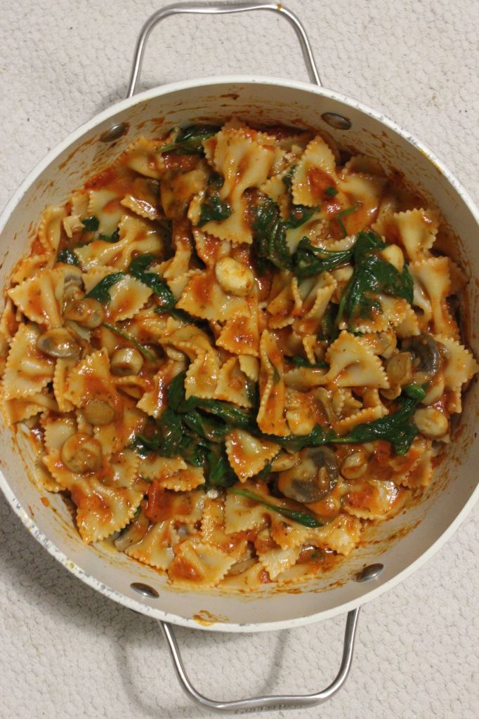 Mushroom + Spinach Pasta.