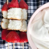 Strawberry + Angel Food Cake Kabobs