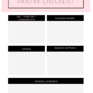 Pantry Checklist (Free Printables!)