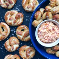 Baked Soft Pretzels + Spicy Pimento Cheese