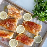 Simple Sheet Pan Baked Cod with Chimichurri